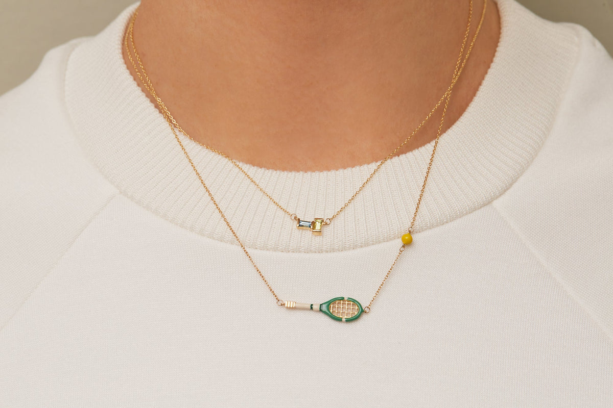 TENNIS PELOTA PISTACHIO GREEN NECKLACE – ALIITA-US