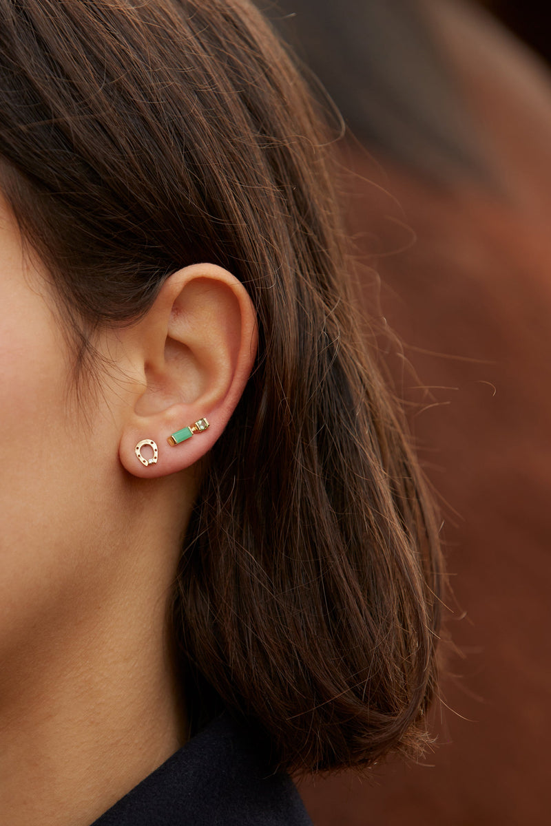 ALIITA 両耳ピアス MINI HORSESHOE BRILLANTE EARRINGS aliita-woman-earring-gold-