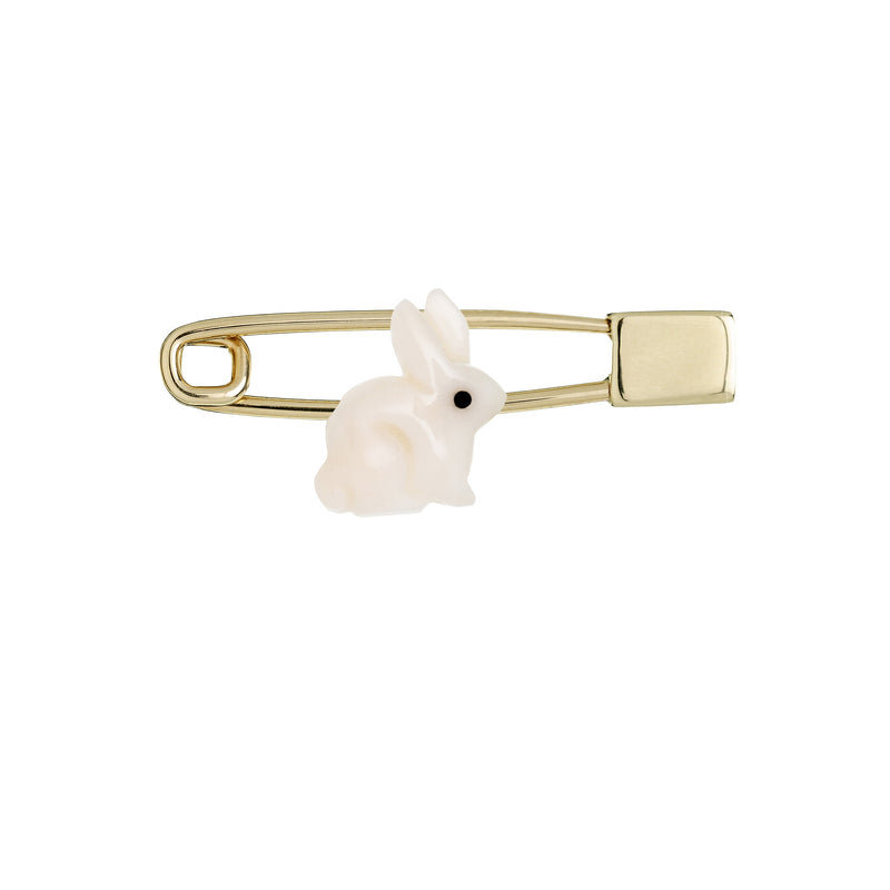 ARPITA CONEJITO WHITE BROOCH