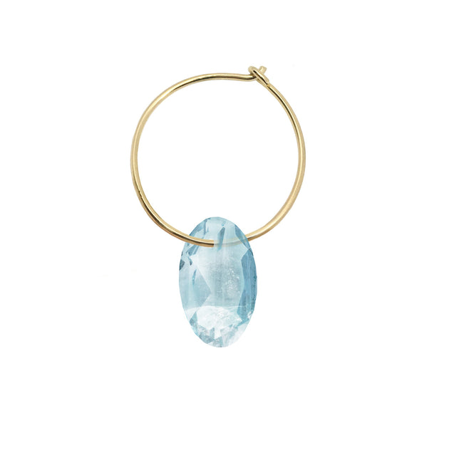 OVALE AQUAMARINE EARRING CIRCLE