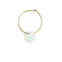 Load image into Gallery viewer, EXAGONAL OPAL EARRING CIRCLE
