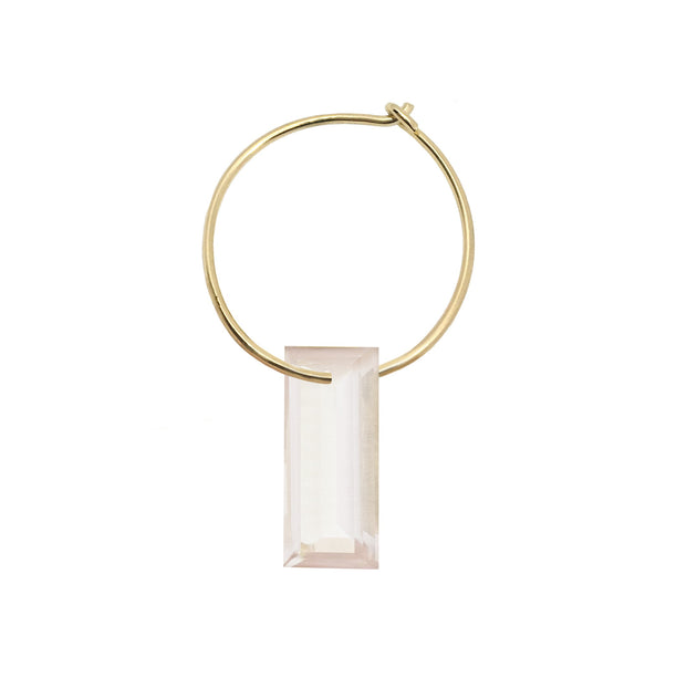 BAGUETTE QUARTZ EARRING CIRCLE