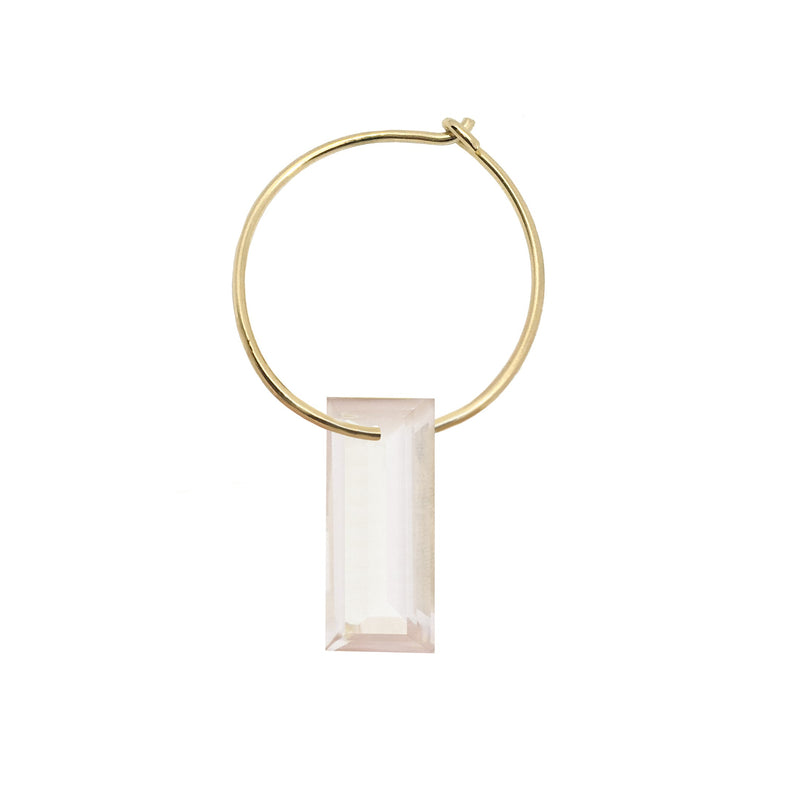 BAGUETTE QUARTZ EARRING CIRCLE