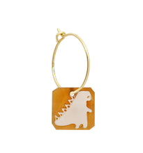 Load image into Gallery viewer, MINI CAMEO DINO EARRING CIRCLE
