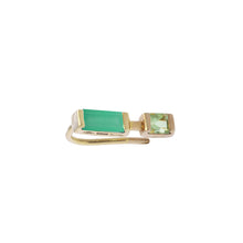 Load image into Gallery viewer, COMPUESTA CHRYSOPRASE + AMETHYST EARRING
