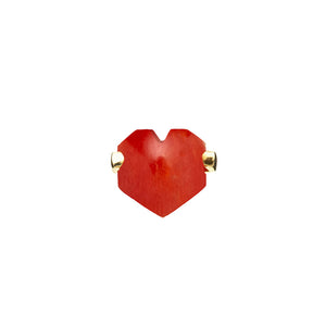 MINI CORAZON RED EARRING