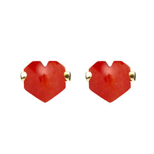 Load image into Gallery viewer, MINI CORAZON RED EARRINGS
