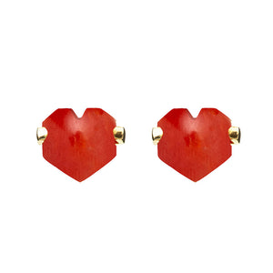 MINI CORAZON RED EARRINGS