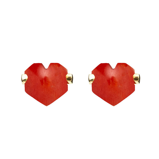 MINI CORAZON RED EARRINGS