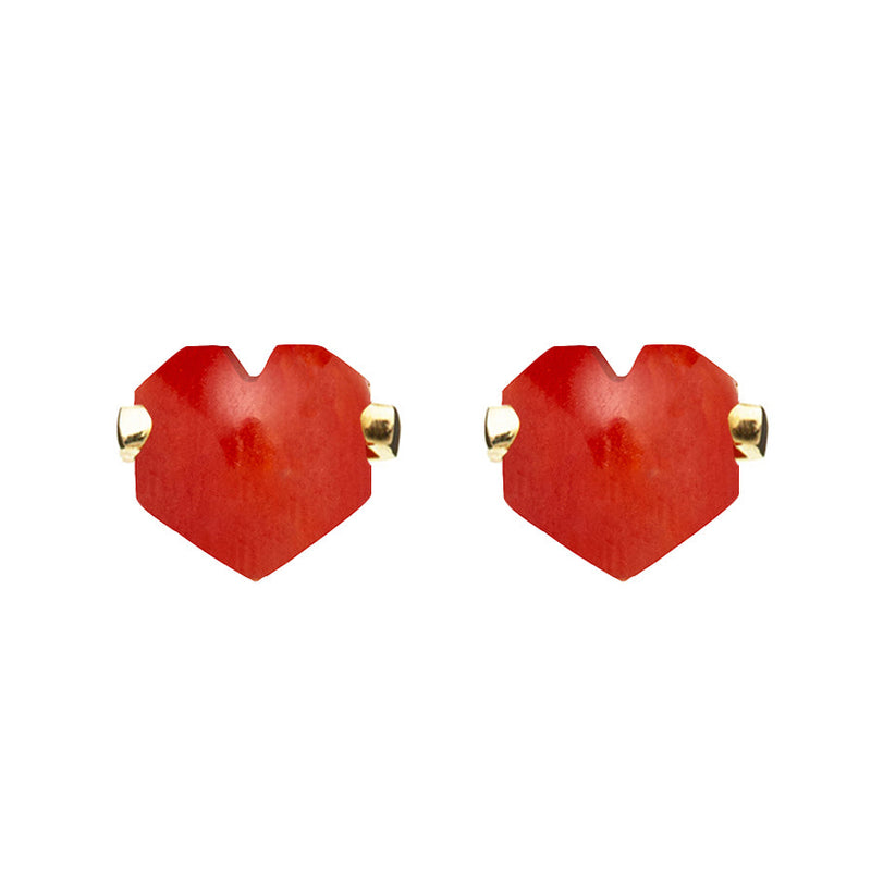 MINI CORAZON RED EARRINGS