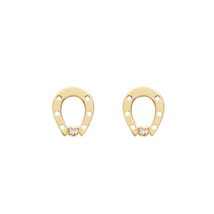 MINI HORSESHOE BRILLANTE EARRINGS