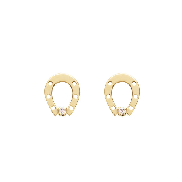 MINI HORSESHOE BRILLANTE EARRINGS