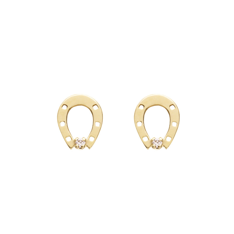 MINI HORSESHOE BRILLANTE EARRINGS