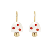 Load image into Gallery viewer, L&#39;AMANITA WHITE + RED EARRINGS
