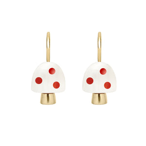 L'AMANITA WHITE + RED EARRINGS