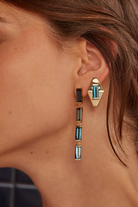 DECO ROMBO MAXI BAGUETTE TOPAZ EARRINGS