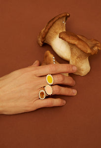 MARGARITA CITRINE WHITE RING