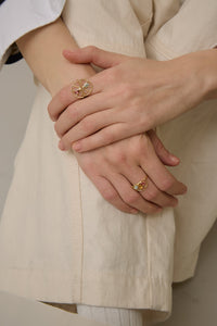 MEDIA NARANJA GOTA AQUAMARINE RING