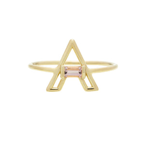 LETRA A TOURMALINE RING