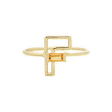 Load image into Gallery viewer, LETRA F CITRINE RING
