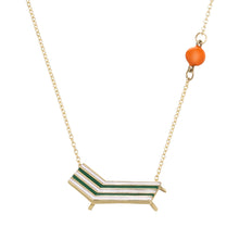 Load image into Gallery viewer, BEACH CHAIR GREEN NECKLACE
