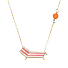 Load image into Gallery viewer, BEACH CHAIR PINK NECKLACE
