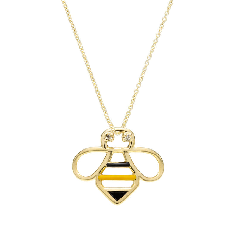 BEE BRILLANTE ENAMEL NECKLACE