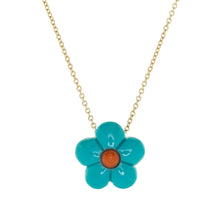 Load image into Gallery viewer, DAISY TURQUOISE NECKLACE
