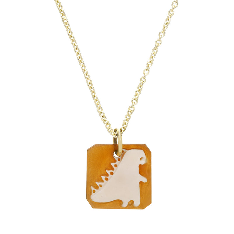 MINI CAMEO DINO NECKLACE