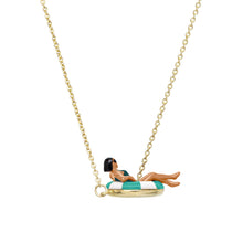 Load image into Gallery viewer, FLOTADORA BLUE AQUA NECKLACE
