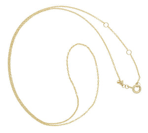 Yellow gold chain necklace with ring clasp