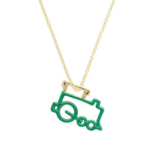 Load image into Gallery viewer, TRENCITO ENAMEL GREEN NECKLACE
