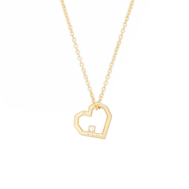 MINI CORAZON BRILLANTE NECKLACE