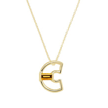 Load image into Gallery viewer, LETRA C CITRINE NECKLACE
