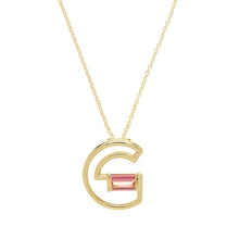 Load image into Gallery viewer, LETRA G TOURMALINE NECKLACE
