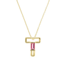 Load image into Gallery viewer, LETRA T TOURMALINE NECKLACE
