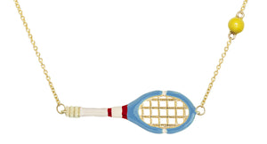 TENNIS PELOTA SKY BLUE NECKLACE