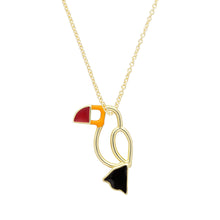 Load image into Gallery viewer, TUCAN ENAMEL NECKLACE
