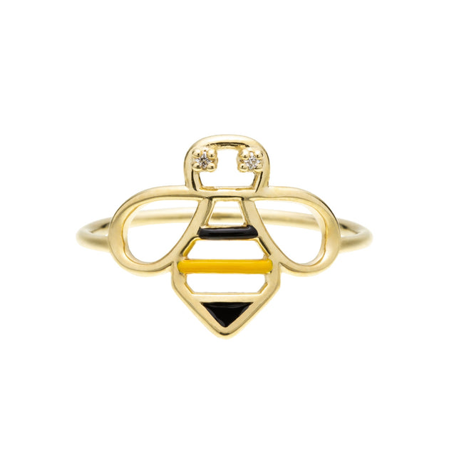 BEE BRILLANTE ENAMEL RING