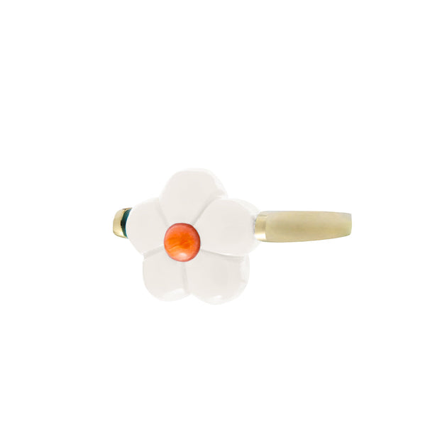 DAISY WHITE RING