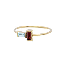 Load image into Gallery viewer, TU Y YO AQUAMARINE + GARNET RING
