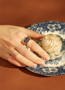DECO CARRÉ BLUE RING