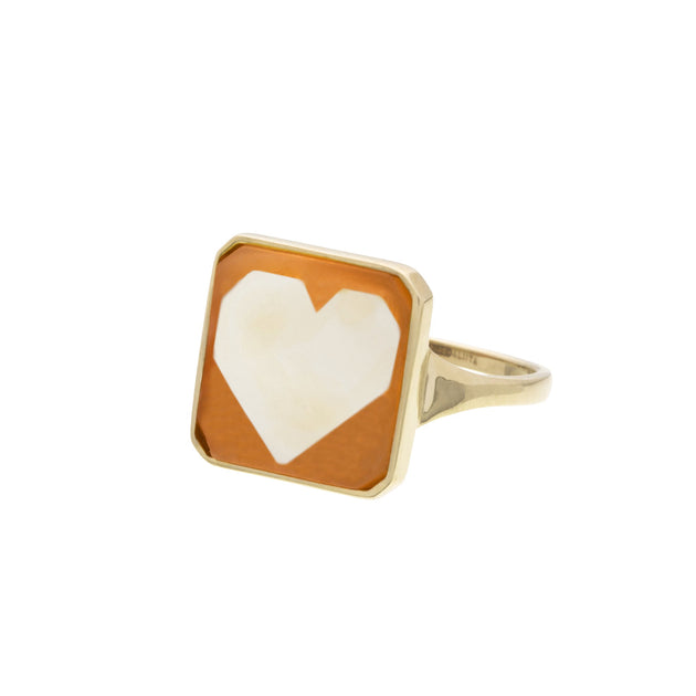 MINI CAMEO CORAZON RING