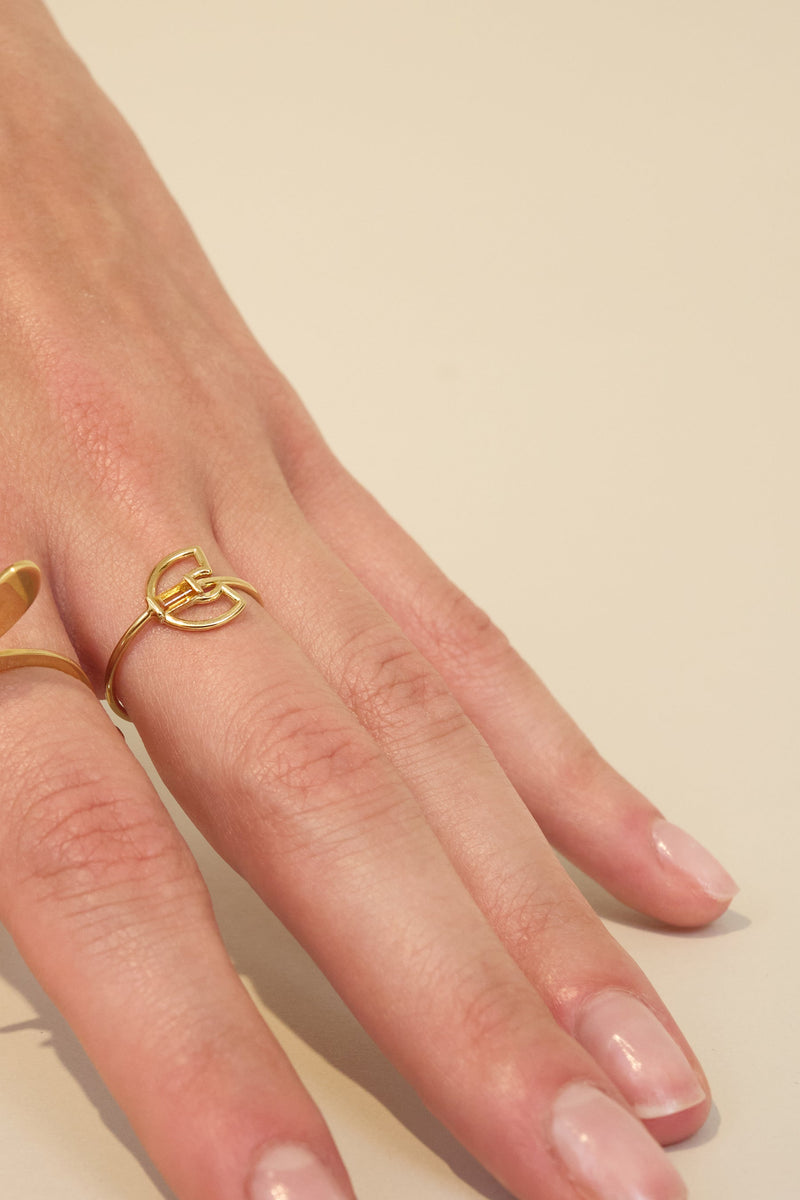 LETRA C CITRINE RING