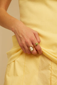 L'AMANITA GREEN + WHITE RING