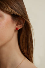 Load image into Gallery viewer, MINI CORAZON RED EARRING
