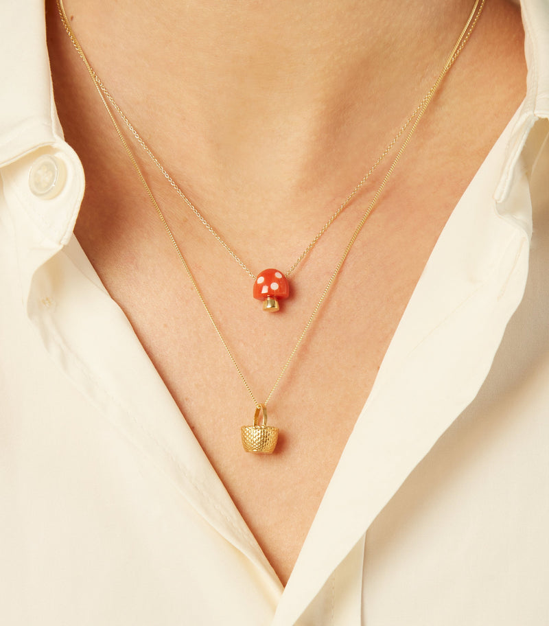 L'AMANITA RED + WHITE NECKLACE