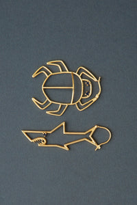 TIBURON ZAFIRO AZUL EARRING MAXI