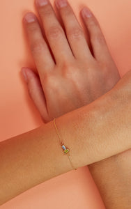 TU Y YO AQUAMARINE + PERIDOT BRACELET