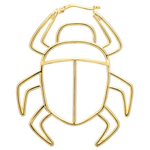 Load image into Gallery viewer, Gold scarab beetle shaped maxi earring
